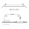 Dals Excel 4 Inch Round Panel Light With Dim-To-Warm Technology, White 5004-DW-WH